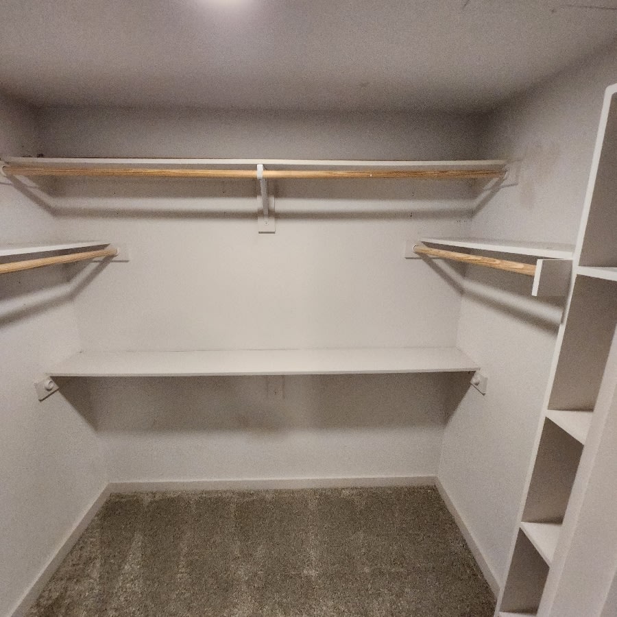 Closet Shelving system mounting.